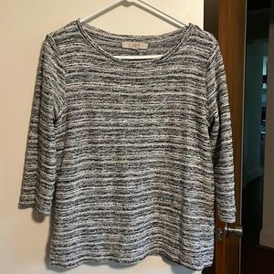 Loft 3/4 length sweater. Multicolor. Dress up or down. Size med